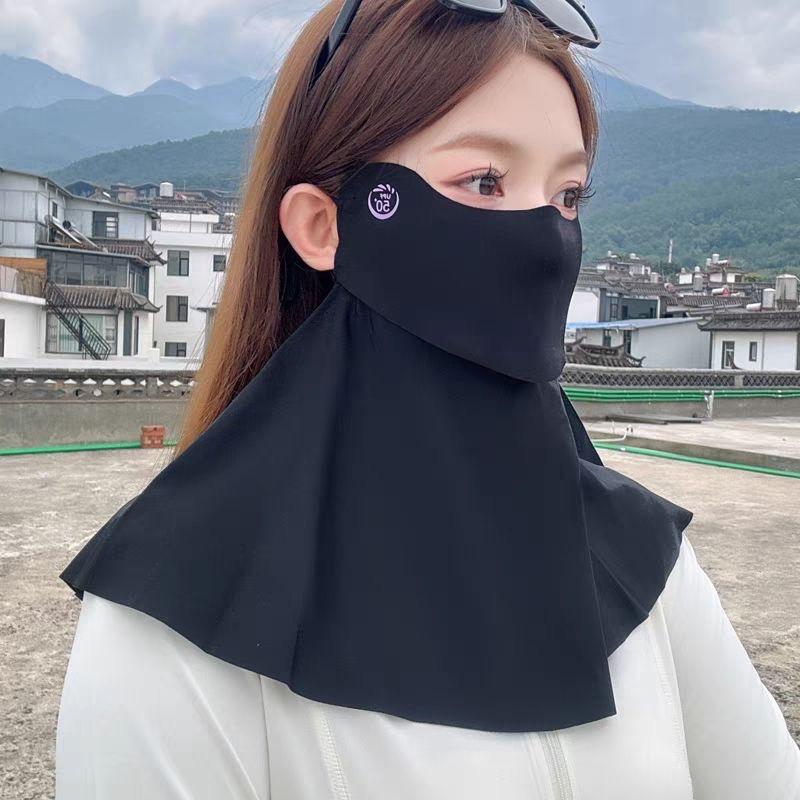 Women's Breathable UV Protection Mask - Summer Cycling Ice Silk Full Face Sunshade