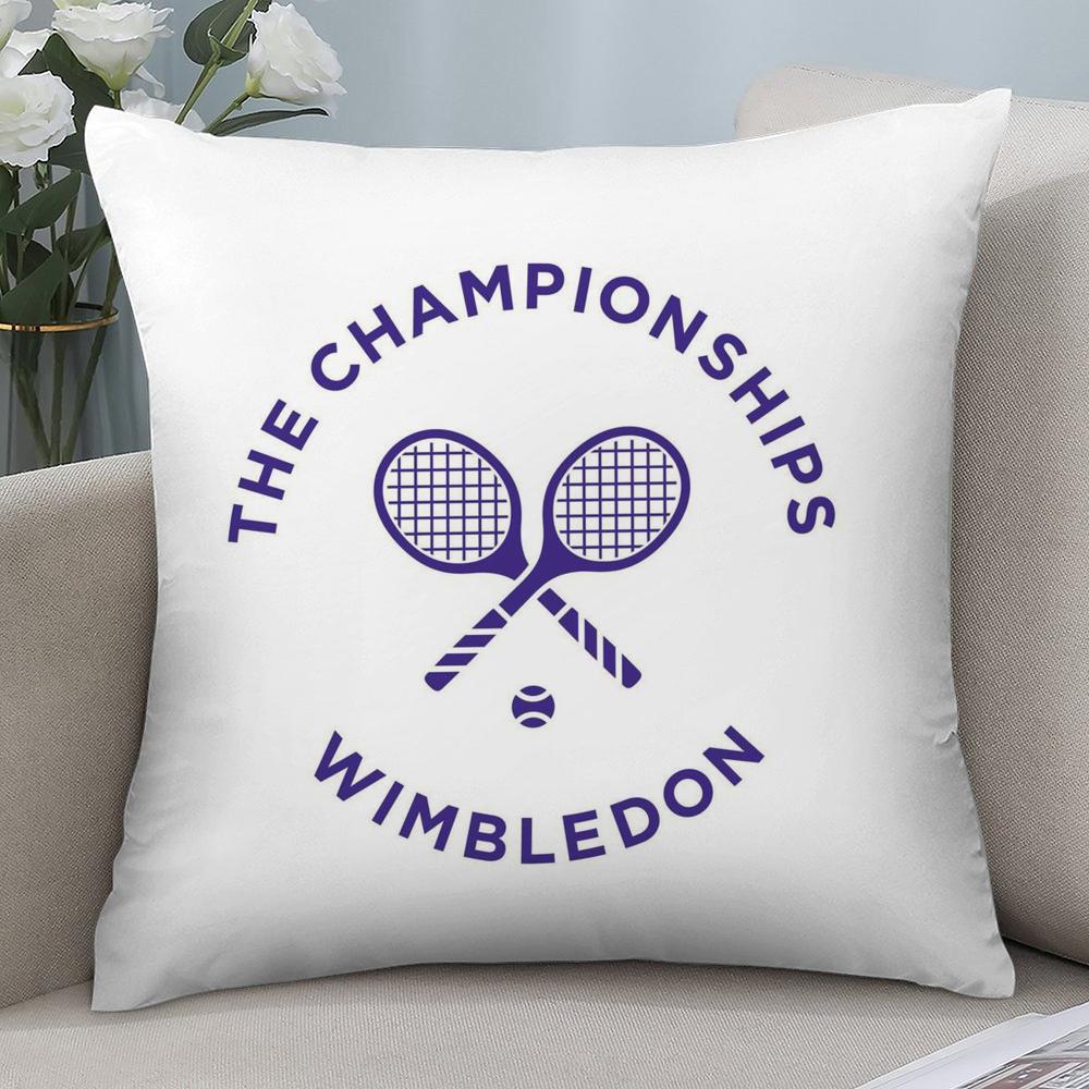W-Wimbledon Cool Pillow Case Short Plush Sofa Decorative Gift Home Double-sided Printing Cushion