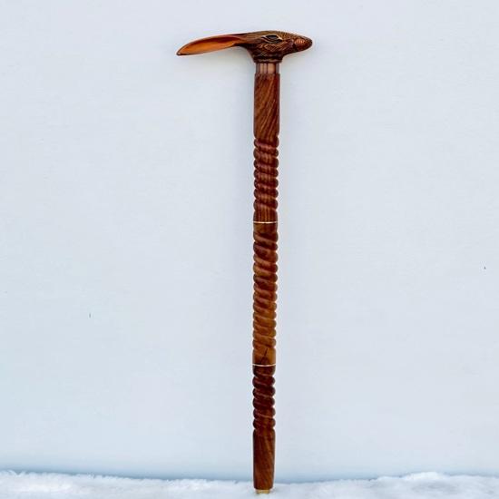91.44 Cm Walking Stick with Rabbit Head Handle, Luxury Wooden Brass Stick Best Giftsfor Men, Women