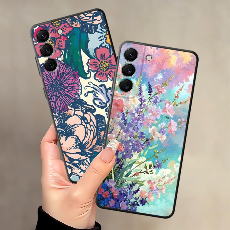 Cartoon Flower Case for Samsung Galaxy A25 A16 A06 A53 A17 A05 A52 A36 A23 A73 A51 A37 A55 A57 A15 Phone Cover A41 A50 A13 A70