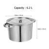 Stainless Steel Covered Soup Pot with Lid Multifunctional Kitchen Cookware Large Bucket for Soup Porridge Rice