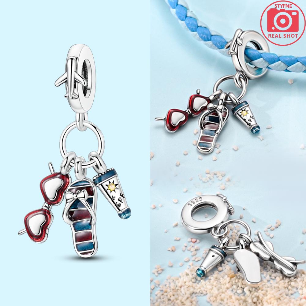 Copper Original Bead Inlaid Zirconium Bowknot Love Heart Balloon Charms Pendants Fit Bracelet Diy Jewelry Marking