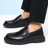 Leather Shoes Men's 2025 Hong Kong Style Business Casual Foot Cover British Style Men's Shoes Hand-scratched Trendy Men's Loafers