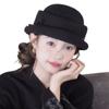Black Top Hat Beret Women 2025 New Autumn And Winter French Hepburn Style Foreign Thousand Gold Hat Wool Bucket Hat