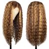 Wig for women with long curly African hair wavy mixed color chemical fiber headgear
