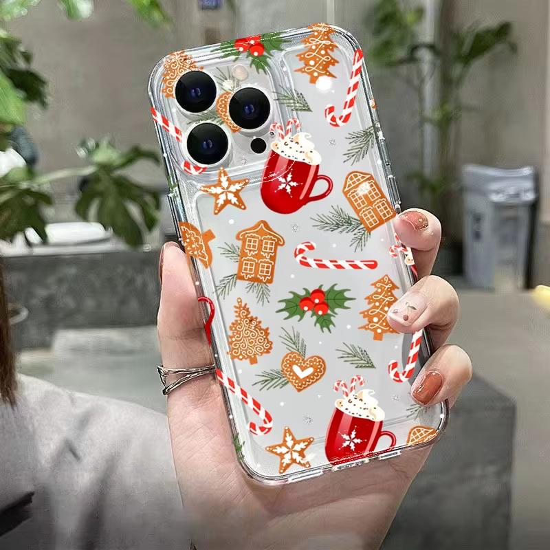 Albero di Natale Creativo Cupcake di Natale Custodia Morbida per Telefono Per iPhone 11 12 13 14 15 16 17 Pro Max XS XR X 16E Cover Air