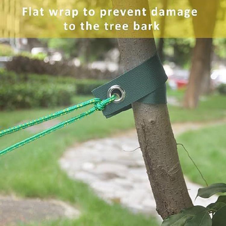 Baumstütz-Set zur Verankerung neu gepflanzter Bäume Richten von schiefen Gartenaccessoires Rostfreie Pfähle mit Band