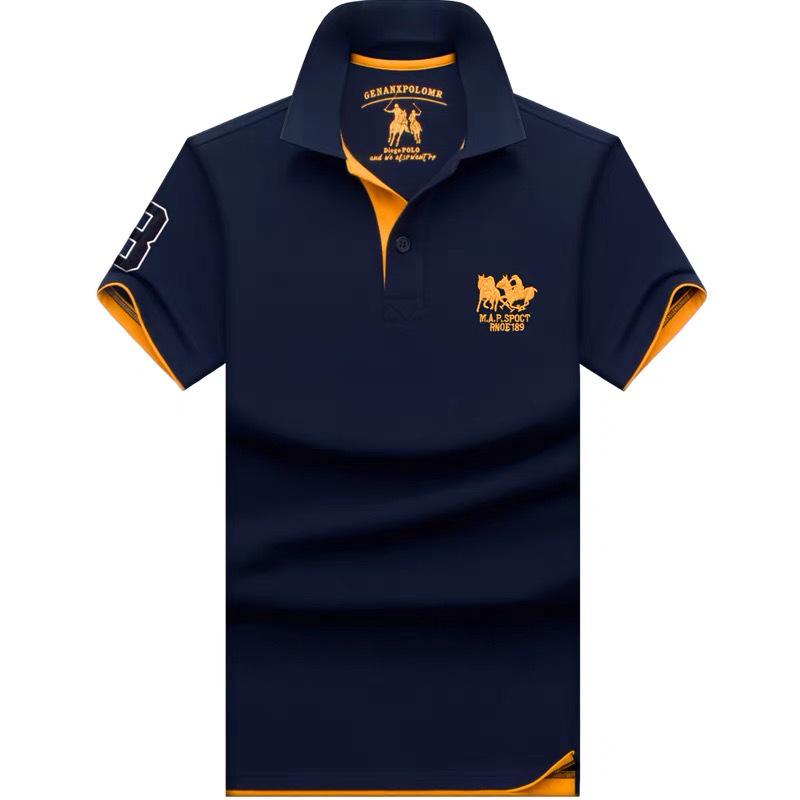 The BAY Men's Summer High-End Polo Shirt: Short Sleeve, Turn-Down Collar, Loose Fit, Plus Size, Trendy Fashion. 6XL 230-255 lbs
