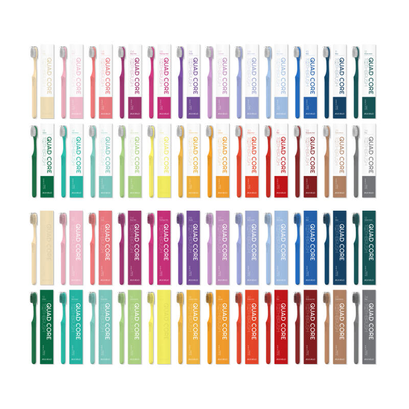 

[Soft Quad-Fine Bristles] Quad-Core Toothbrush (4-Pack) Signature (color mo) 4 random colors