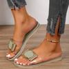 New Style Shoes Women's Buckle Shoes Beach Shoes Soft-soled One-shoulder Flip-flops