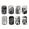Stainless Steel Black Dog Tag Necklace - Trendy Hip Hop Style for Men & Women, Custom Engravable Titanium Steel Jewelry.