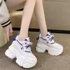 Fashion Fashion Women Leather Chunky Sneakers New Autumn Hidden Heels Casual Sport Dad Shoes 11CM Thick Sole Platform Sneaker Woman