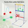 1 Set Ladder Toss Ball Game with 6 Soft Rubber Golf Balls Easy Assembly Funny Family Kids Indoor Outdoor Yard Lawn Throwing Ball Toy