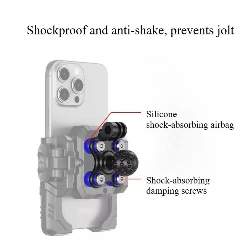 U-shaped Phone Holder for Motorcycle,Bike,Scooter,ATV,Rotatable Anti-Shake Motorcycle Holder with Quick Release