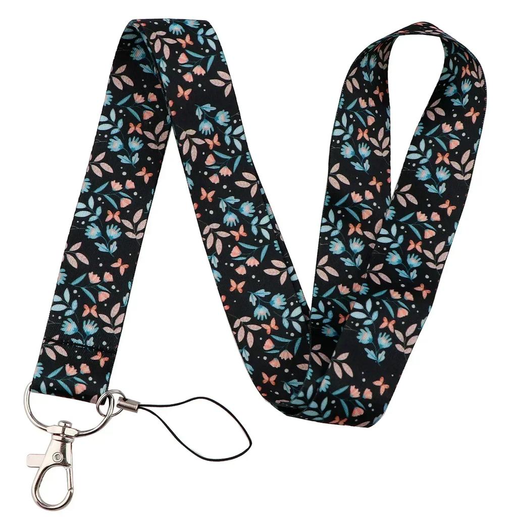 Green Plant Card Holder Case Student Badge Work Access Card ABS Plastic Lanyard Card Cover Bags for Women Girl