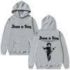 Jesus Is King Print Men Hoodie Religious Outdoor Street Gothic Harajuku Casual Fashion Long-sleeve Autumn Top