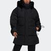 adidas Originals Winter Casual Solid Color Hooded Down Jacket Women Outerwear Black GU1782