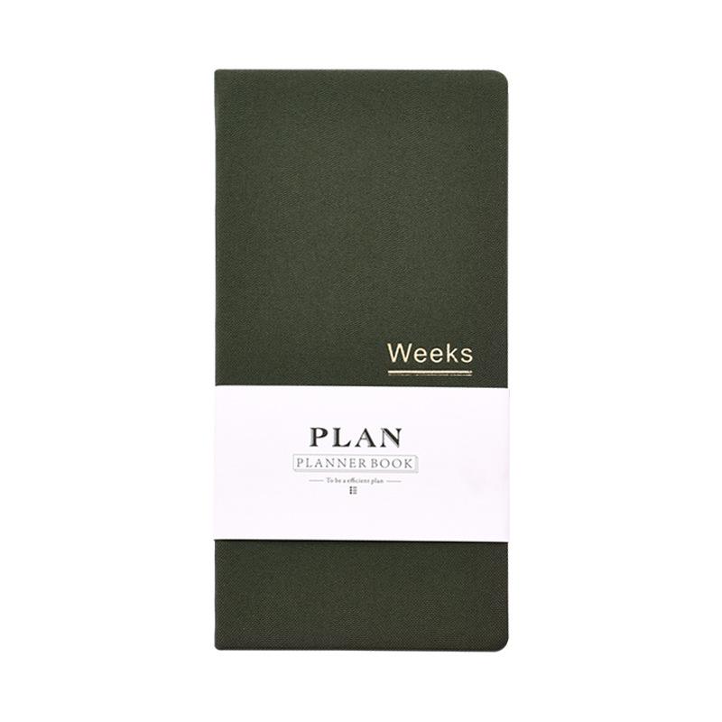 Weekly Plan Book: Self-Fillable Date Squares, Diary, and Self-Discipline Journal оливковое зеленый