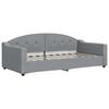 VidaXL Lit de repos gris clair 90x190 cm tissu 354193