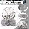 Runtow 6Pcs Disco Ball Honeycomb Decor, Wedding Birthday Party Glitter Desk Decorations ,Baby Shower Party Decoration