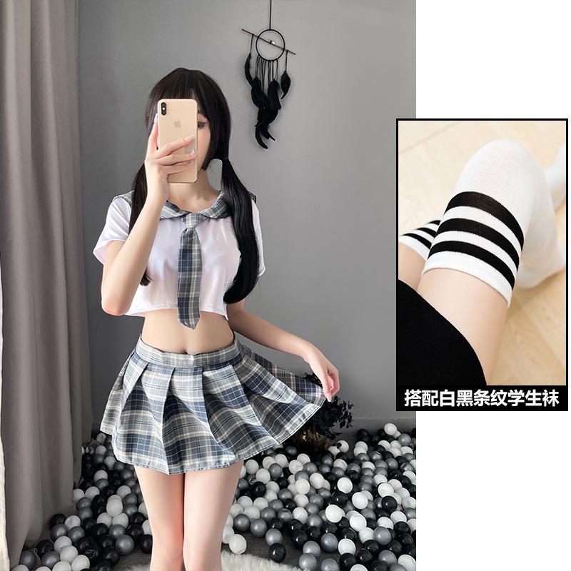 erotic underwear, sexy Japanese plaid, innocent bachelor's dress jk uniform pleated skirt set