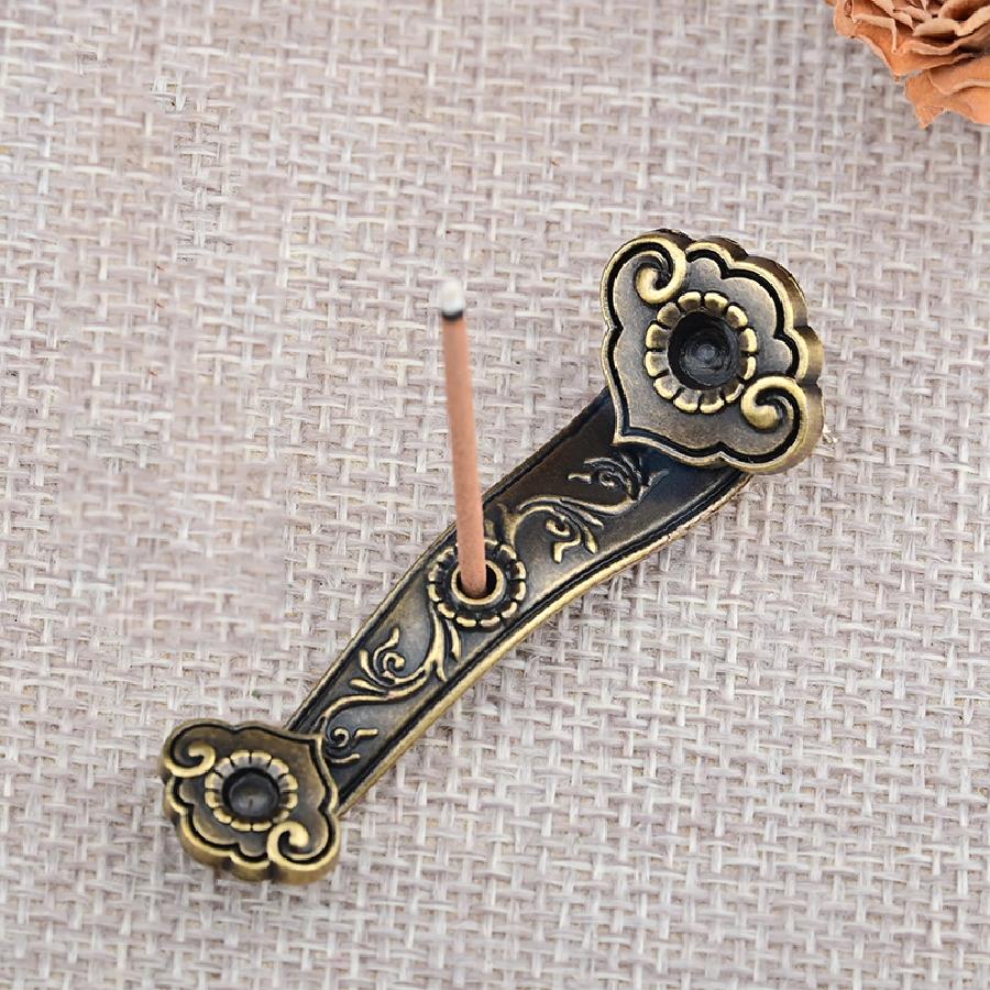 Mini zarif alaşım Çin tarzı Ruyi tütsü brülörü, sandal ağacı ve agar ağacı tütsü tutucu tutucu tutucu