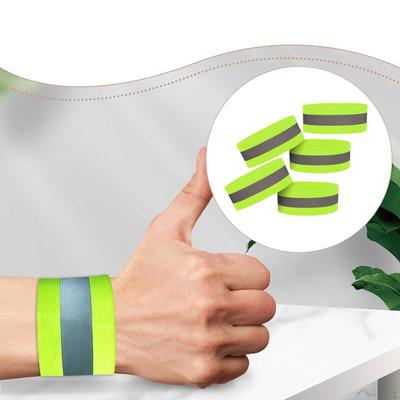 5 Stück Reflektierendes Armband Hohe Sichtbarkeit Armbänder Einfach zu Installieren Praktisch Tragbar Männer Frauen