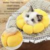 Sunflower Pet Adjustable Elizabethan Collar for Cats Soft Plush Anti-Bite Anti-Lick Surgery Recovery Cat Protection Wound Healin