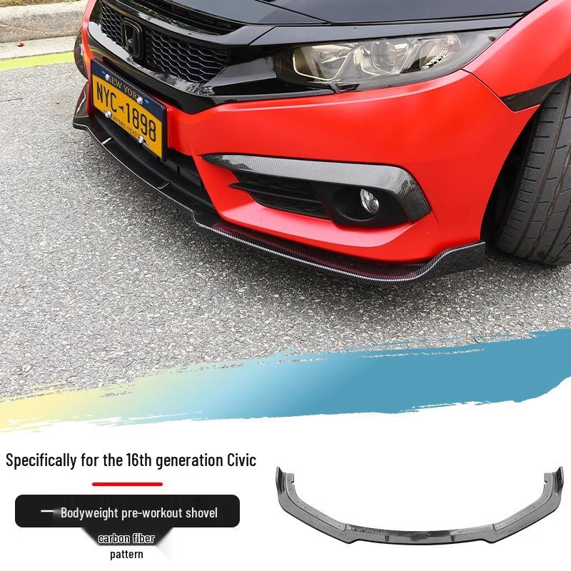 Compatible Rear Diffuser, Spoiler & Side Skirts for 10th Gen Civic – No-Cut Installation