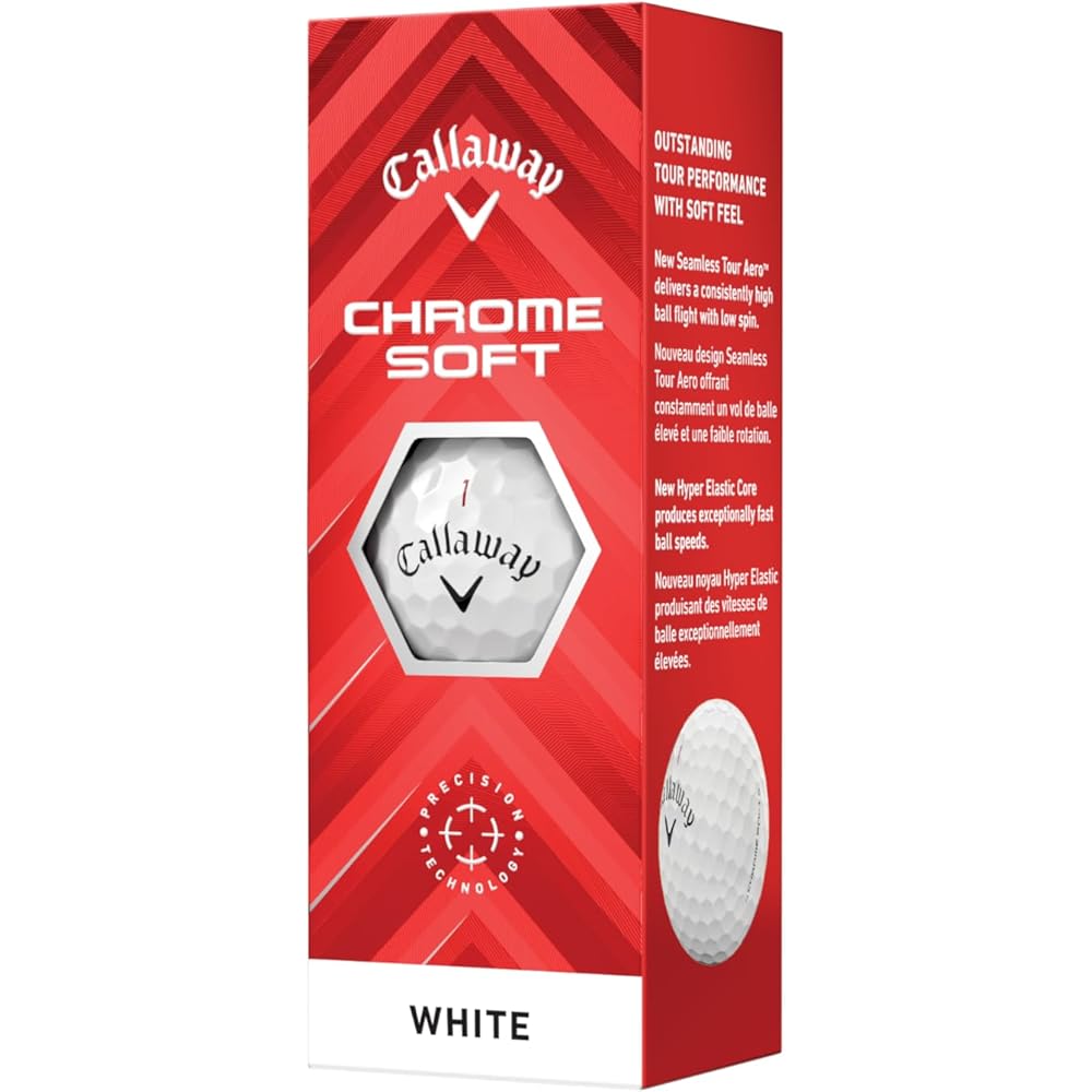 Callaway Chrome Soft Golf Balls 24 Pack 3-Piece Structure White