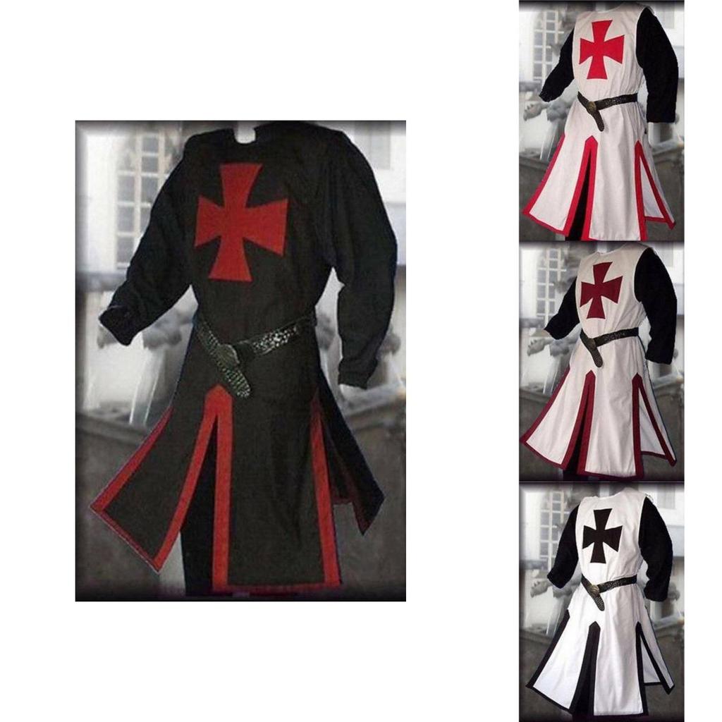 Stylish Medieval Templar Knight Crusader Surcoat Outfit Cosplay Costume