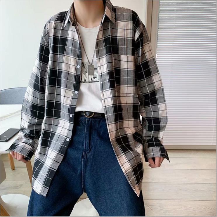 Moda mujeres Chic Oversized Plaid blusa manga larga mujer Casual Impresión  camisas camisetas de algodón Blusas comprar a buen precio — entrega  gratuita, reseñas reales con fotos — Joom