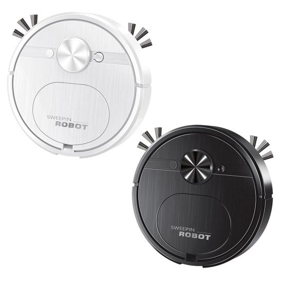 Sweeping Robot Slim Body Compact with Extended Brush Design Cleaner USB Charging 3-in-1 Sweeping Robot for Household