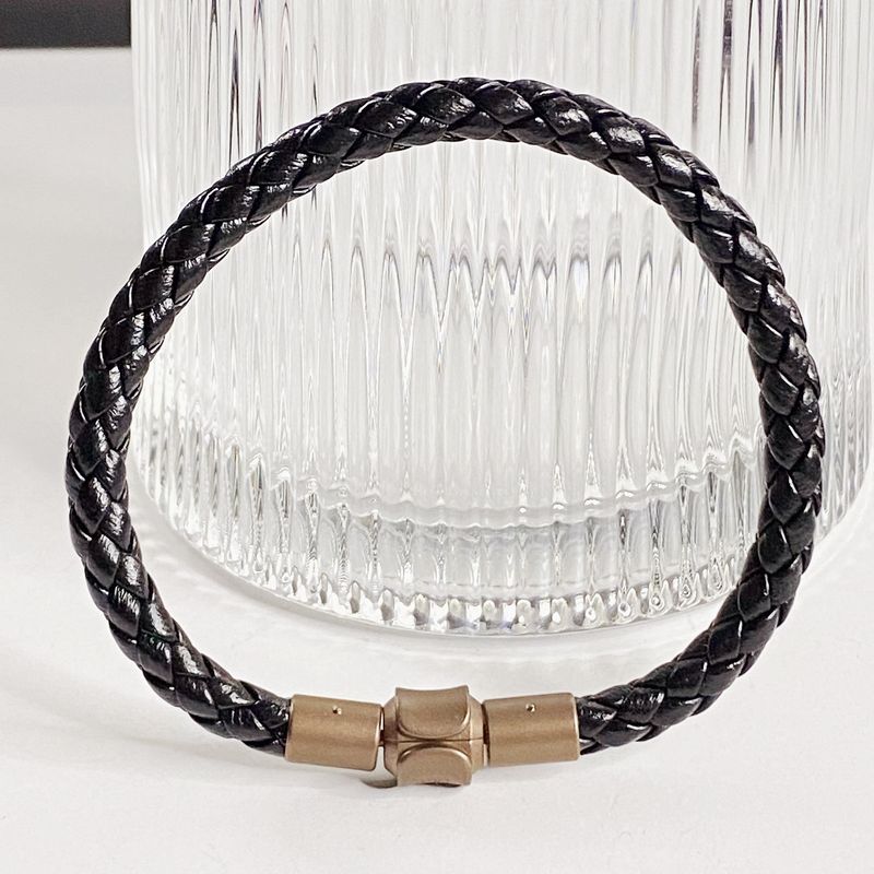 

Подходит для XL С бусинами с веревкой Веревка толщиной 5 мм Плетеный ремень для переноски Мужской Браслет с бусинами на удачу Кожаная веревка DIY Чжоу Шэн Мужской Черный