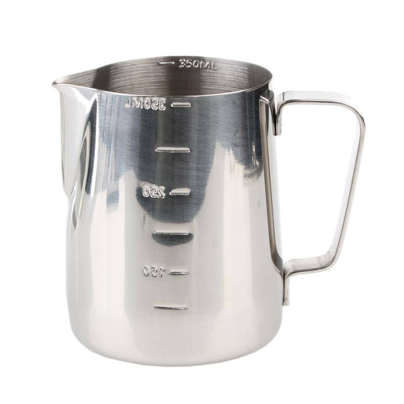 Stainless Steel Coffee Latte Frothing Milk Jug With Scale Measuring 350ml Dropshipping