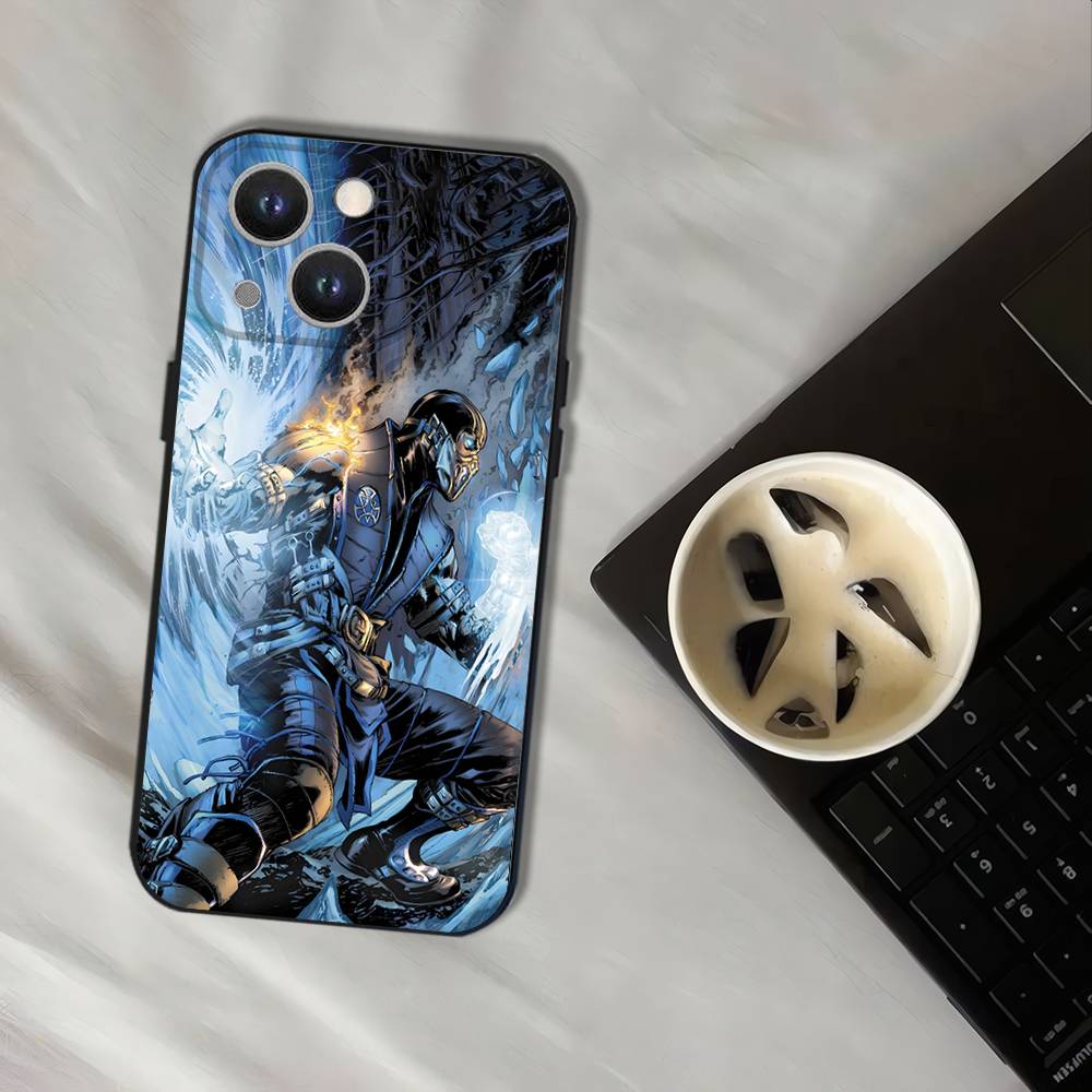 Game MK Sub Zero Phone Case For iPhone 17,16,15,14,13,12,11,Pro,XS,Max,XR,Plus,E,SE4,Mini Black Soft Cover