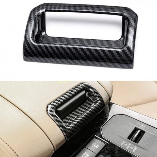 Carbon Fiber Interior Armrest Box Handle Trim Fit For -22 Highlander