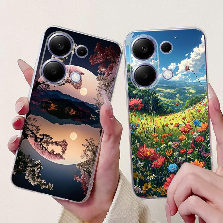 Pro pouzdro Xiaomi Redmi Note 13 Kryt Note 13 Pro Populární malovaný květinový měkký silikonový kryt na telefon Pro Redmi Note13 Pro 4G 5G Funda