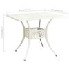VidaXL Table de jardin Blanc 90x90x73 cm Aluminium coulé 315590