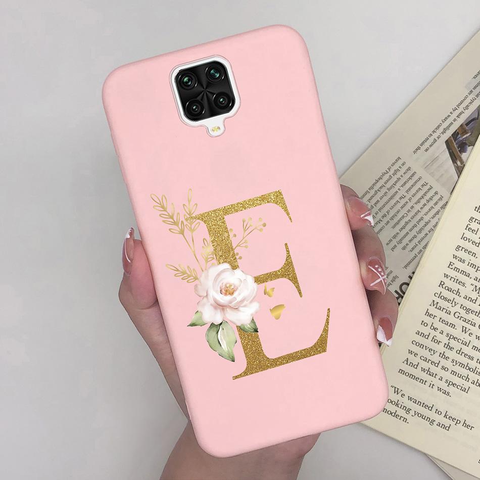 For Xiaomi Redmi Note 9 Pro Case Flowers Letters Silicone Soft TPU Back Cover For Xiomi Redmi Note9 Pro 6.67'' M2003J6B2G Case