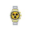 Series Quartz Movement 30M Water Resistant Three Eye Chronograph Calendar Sports Trend Water Resistant Watch 45Mm Yellow Dial YYS4002AG