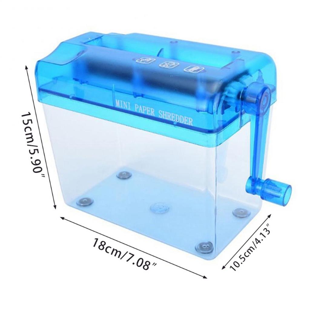 Manual Shredder 1 Liter Strip Cut Manual Shredder Machine Non Slip Base Compact Portable Suitable Office Home No Power Required