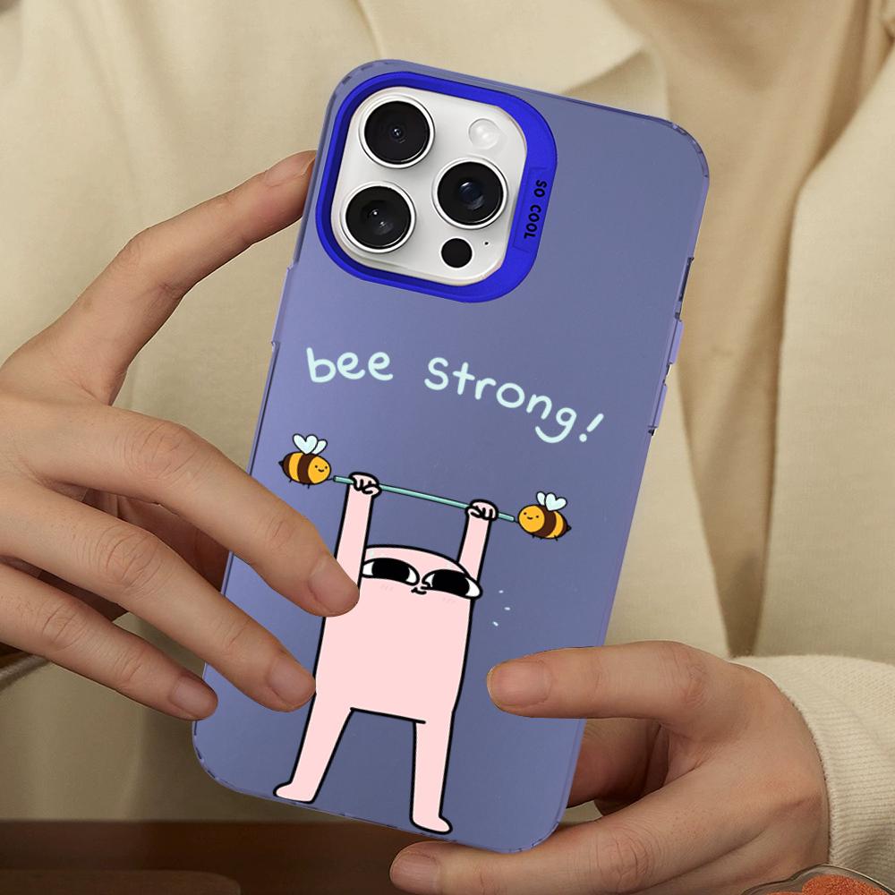 

Розовый Мультяшный Забавный Большеглазый Ketnipz Чехол для Телефона Для IPhone 16 15 14 13 12 11 Pro Max X XR XSMAX Plus Матовый Ударопрочный Задний Чехол iPhone 13 mini