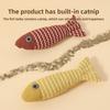 Pet Catnip Fish Chew Toy With Plush Material For Play And Dental Health