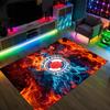 Blackburn Rovers Football Design Crystal Velvet Carpet Cozy Non?Slip Printed Rug For Bedroom Living Room Entrance