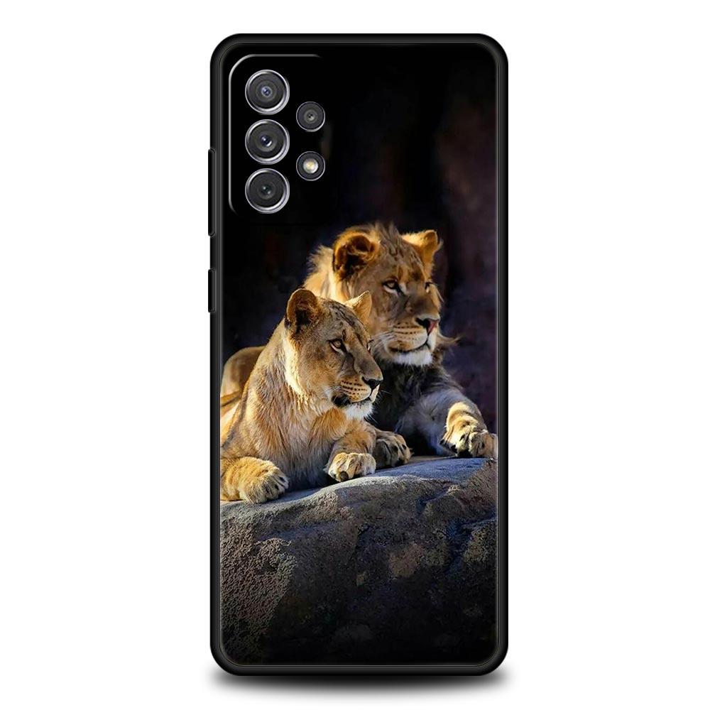 

Lion Alpha Male Cub Phone Case For Samsung Galaxy A17 A07 A55 A35 A25 A15 A05s A33 A31 A23 A21s A13 A41 A73 A53 A51 A71 A03Cover Samsung A51