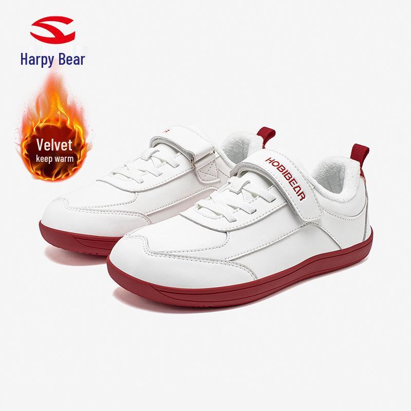 HOBIBEAR Boys Wide Toe Winter Sports Shoes - Plus Velvet, Warm, Casual Outdoor Footwear.