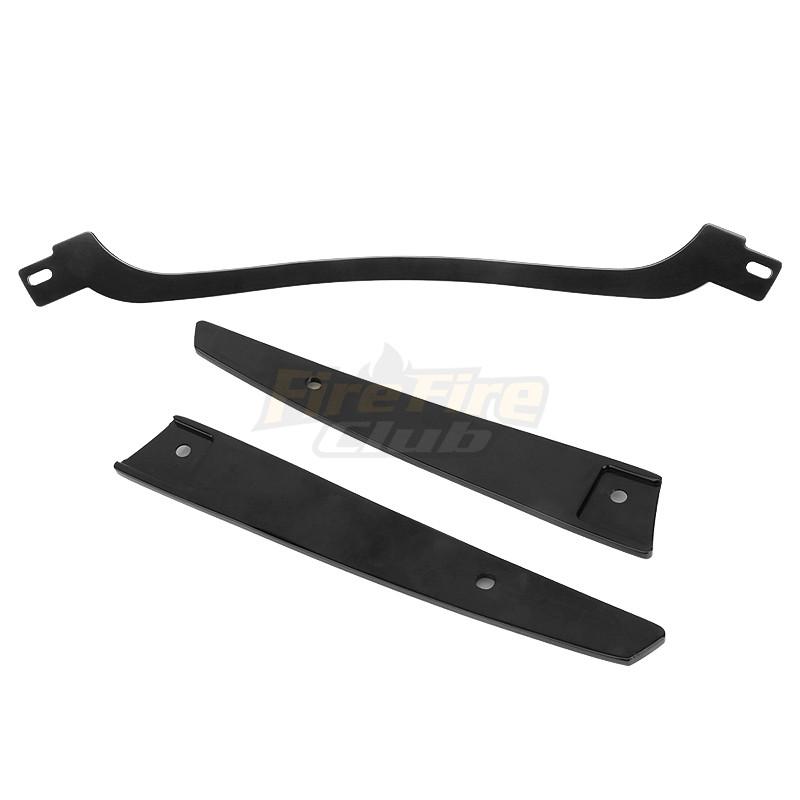 Motorcycle Windshield Windscreen Trim CNC Black For Harley Touring Road Glide FLTR 2015-