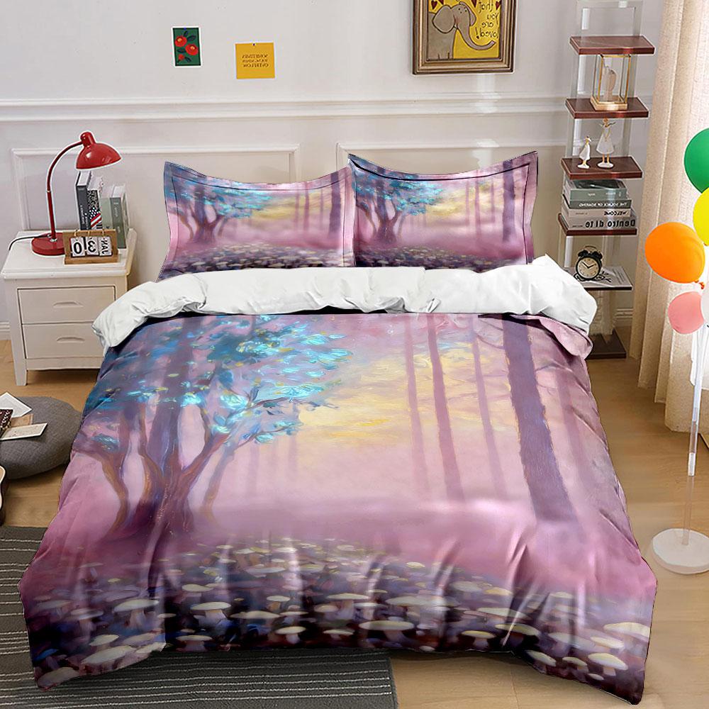 

Fantasy trees and mushrooms Bedding sets Duvet cover sets Duvet covers Pillowcases(1 * Duvet Cover 2 * Pillowcases without duvet insert) 135x200cm