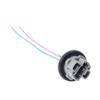 2Pcs T20 7443 W21/5W 7440 W21W Car Socket Adapter Base Female Plug Connect Wiring for Car Brake Lamp DRL Lamp Plastic+Wire